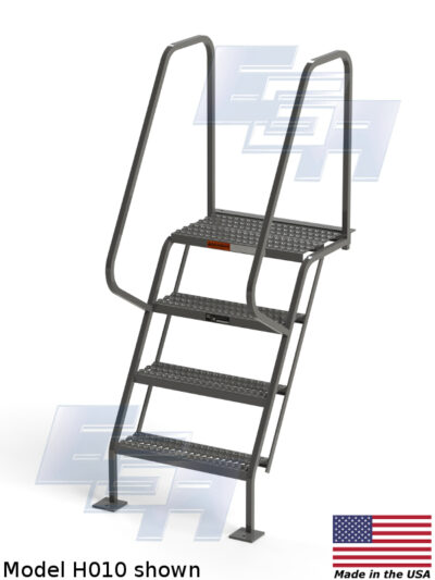 H010 - 4 step Industrial Access Stairway by EGA Products, Inc