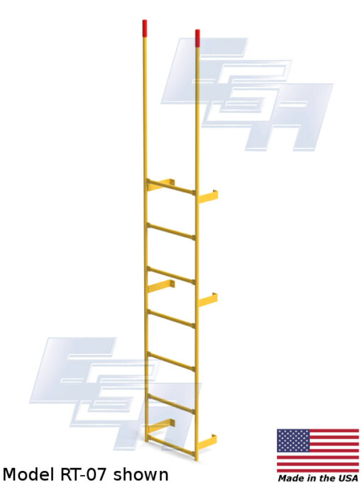 Wall-Mount Walk-through Steel Dock Ladder