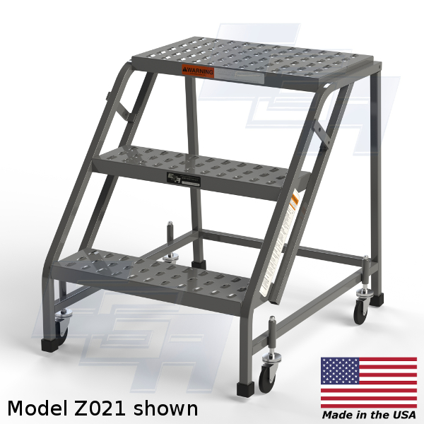 model z021 3 step rolling ladder