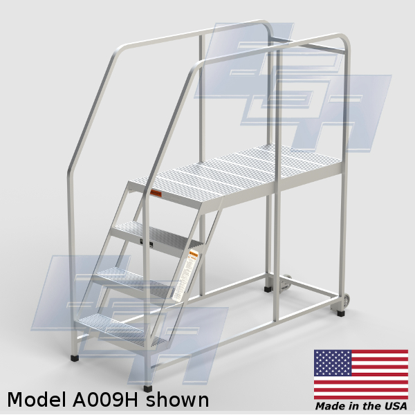 a009h mobile work platform rolling ladder