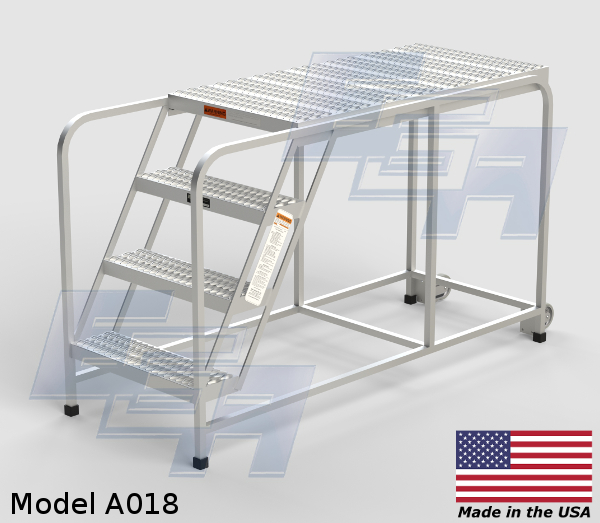 aluminum portable work platform ladder